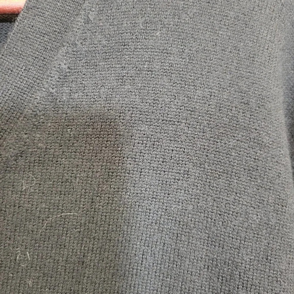Aritzia wilfred sweater dress utopia vneck cardigan midi merino wool black small - Picture 7 of 11